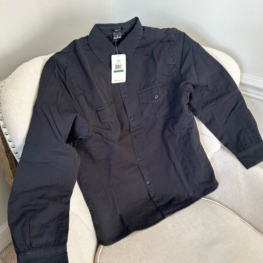Oakley Tru Fit Black Shacket Quilted Interior Men’s Lg New in Pkg Retail $75 - Picture 12 of 17